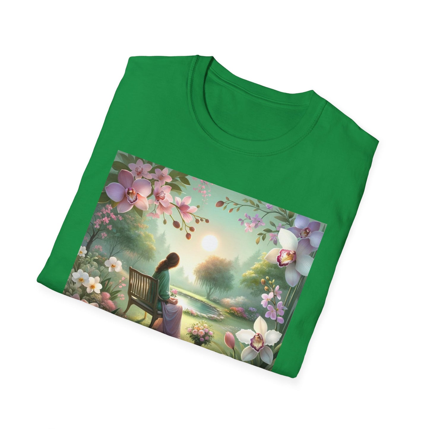 First Mother's Day Serenity T-Shirt: Celebrating New Moms with Love & Peace Softstyle T-Shirt