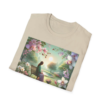 First Mother's Day Serenity T-Shirt: Celebrating New Moms with Love & Peace Softstyle T-Shirt