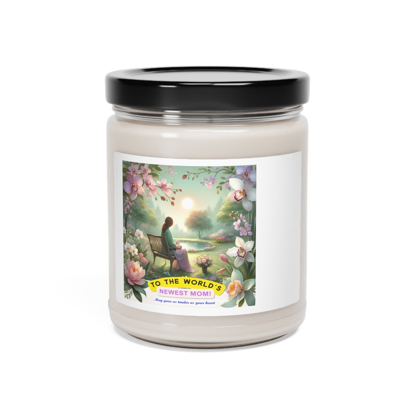 Newest Mom Mother's Day Candle - Serene Garden Aroma in Soy Wax Scented Soy Candle, 9oz