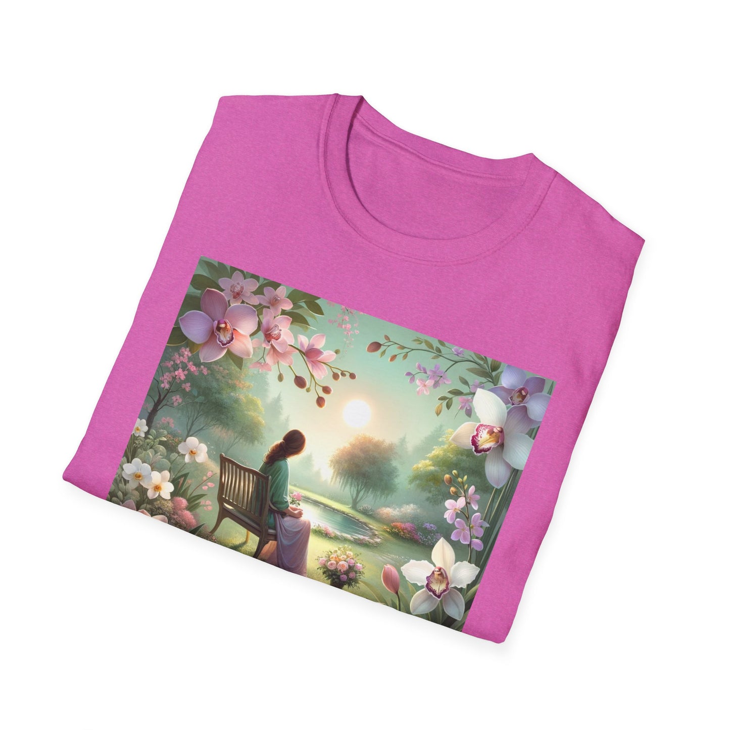 First Mother's Day Serenity T-Shirt: Celebrating New Moms with Love & Peace Softstyle T-Shirt