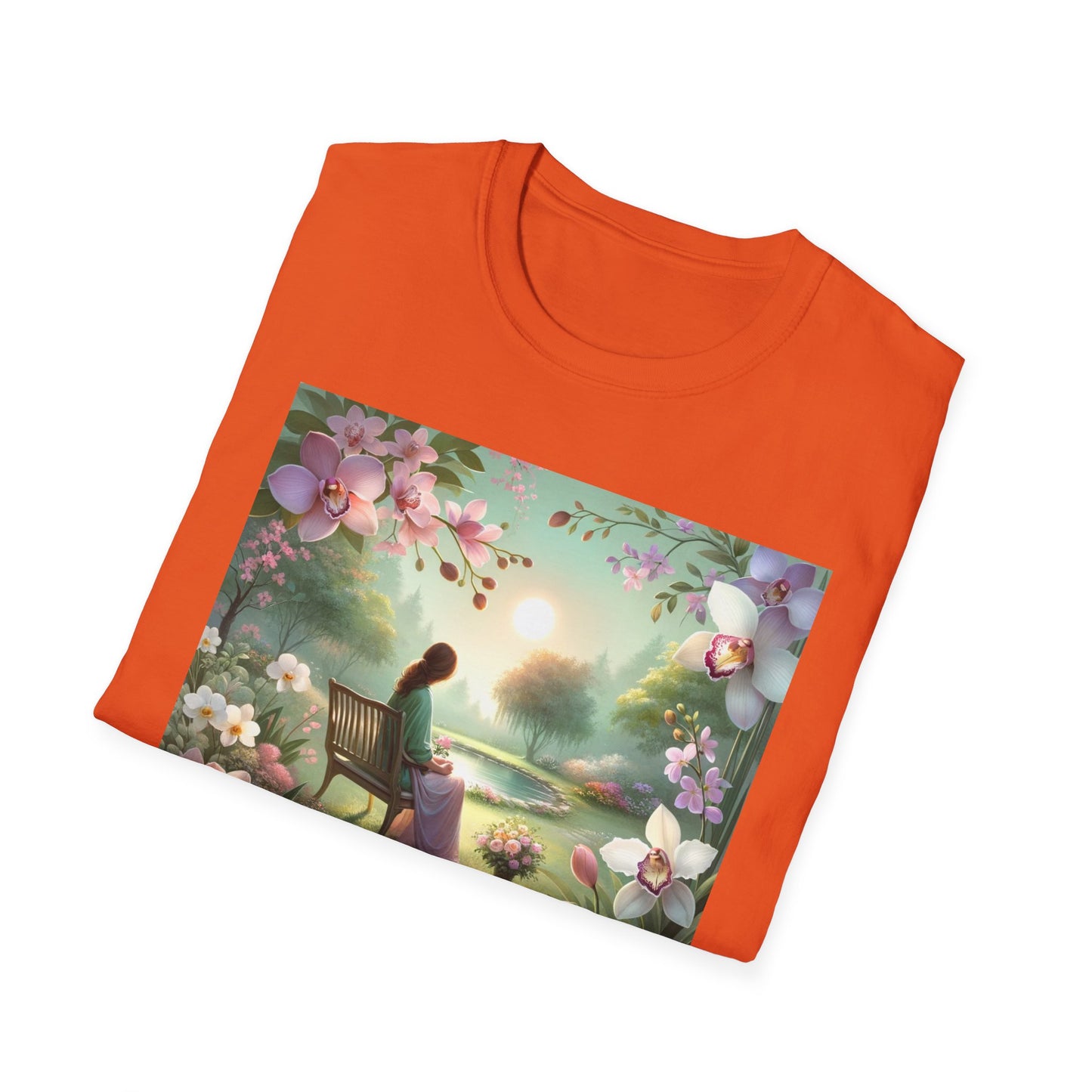 First Mother's Day Serenity T-Shirt: Celebrating New Moms with Love & Peace Softstyle T-Shirt