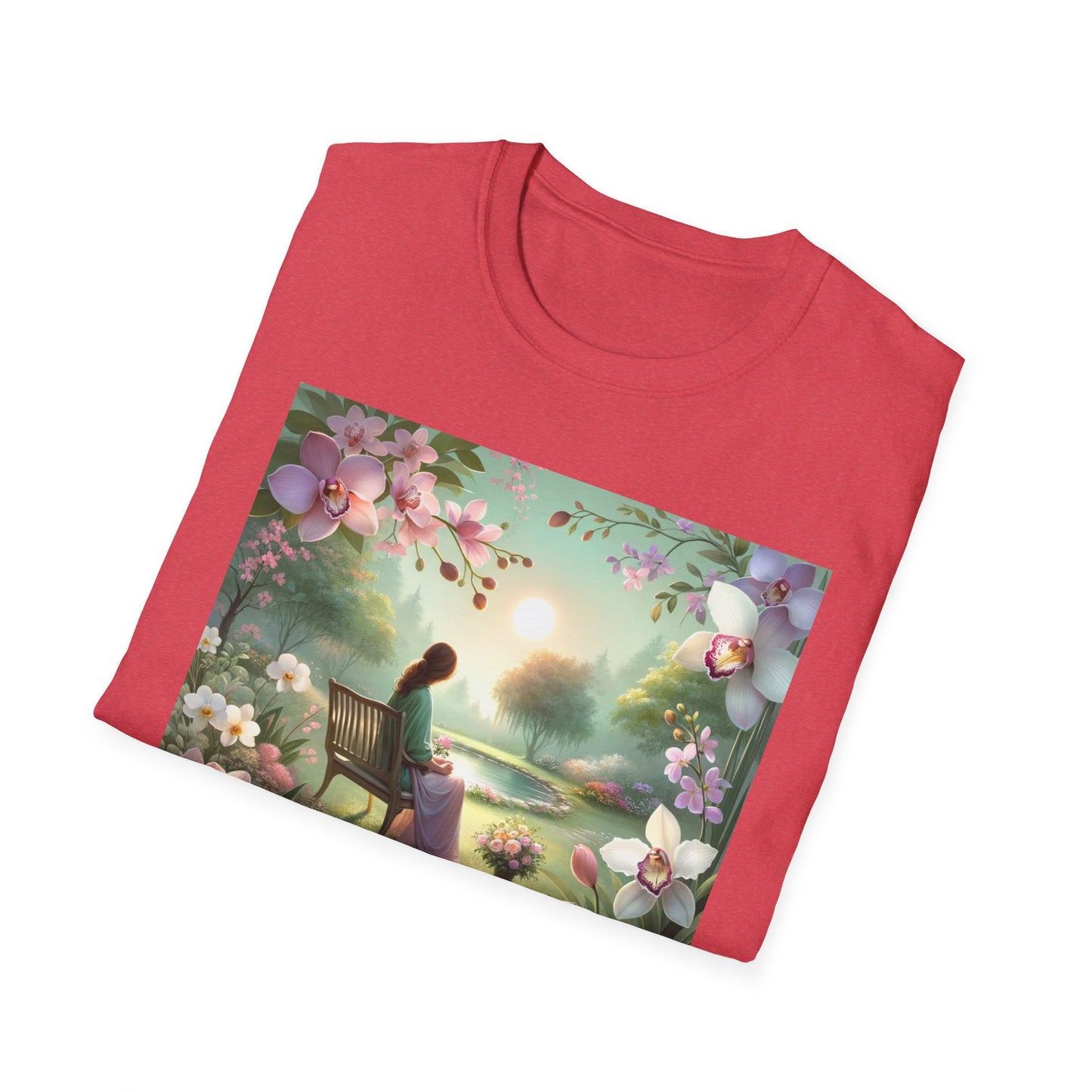 First Mother's Day Serenity T-Shirt: Celebrating New Moms with Love & Peace Softstyle T-Shirt