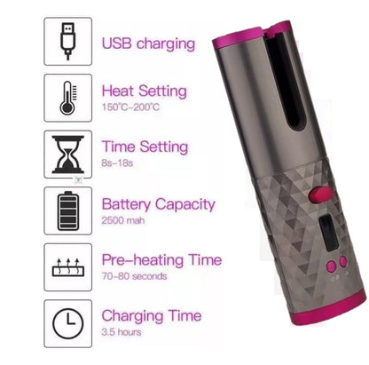 Wireless Auto Hair Curler with LCD Display