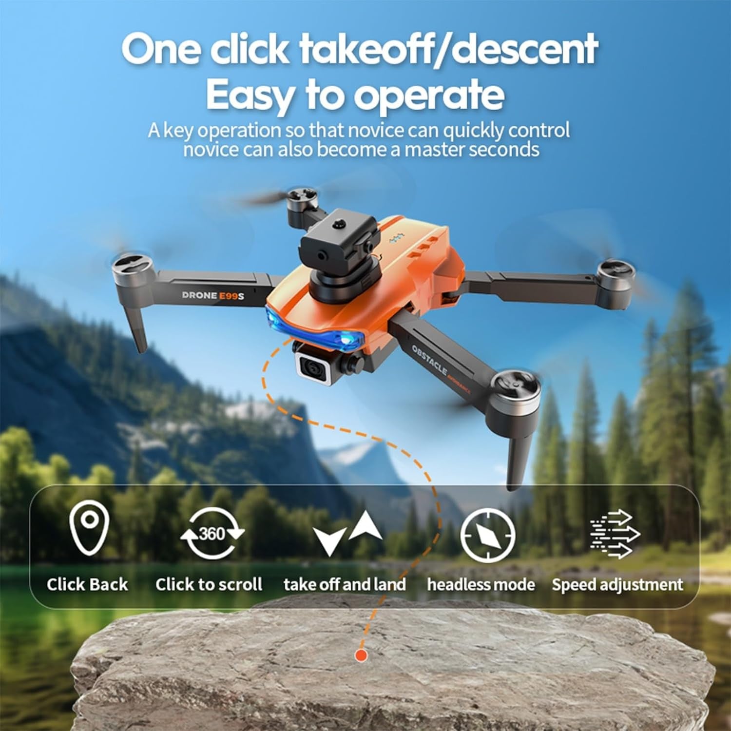 Advanced Brushless Motor Drone with 1080P Camera - FPV Quadcopter, Headless Mode, Follow Me, Altitude Hold, Obstacle Avoidance - Perfect Gifts for Kids and Adults