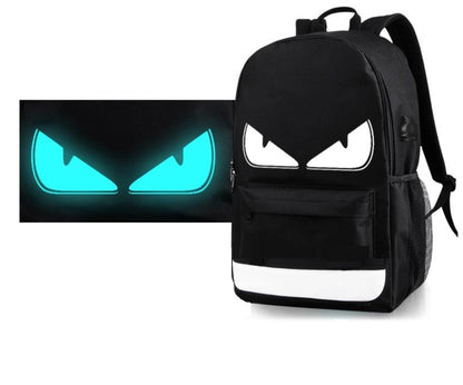 Luminous Animation Backpack with USB Charging Port, 4000mAh Power Bank, Anti-theft Lock for Student and Traveler Backpack