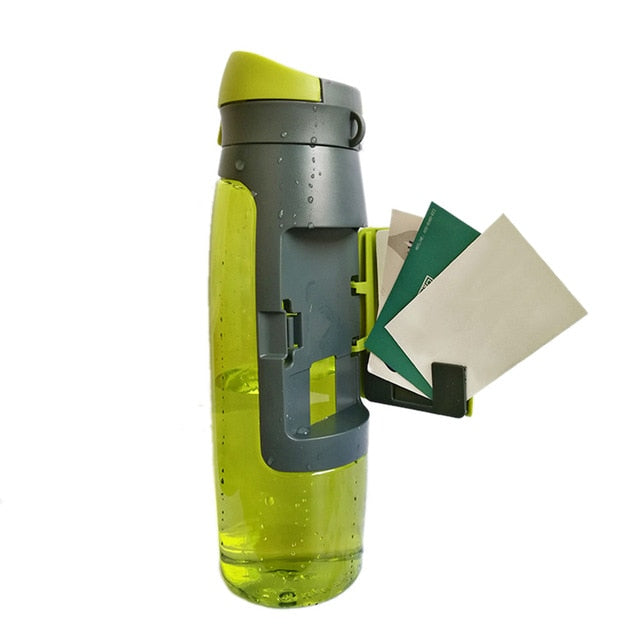 Outdoor Sports 750ml Water Bottle Storage Wallet Portable Card Holder, Key, Money and more Sports Water Drinking Bottle