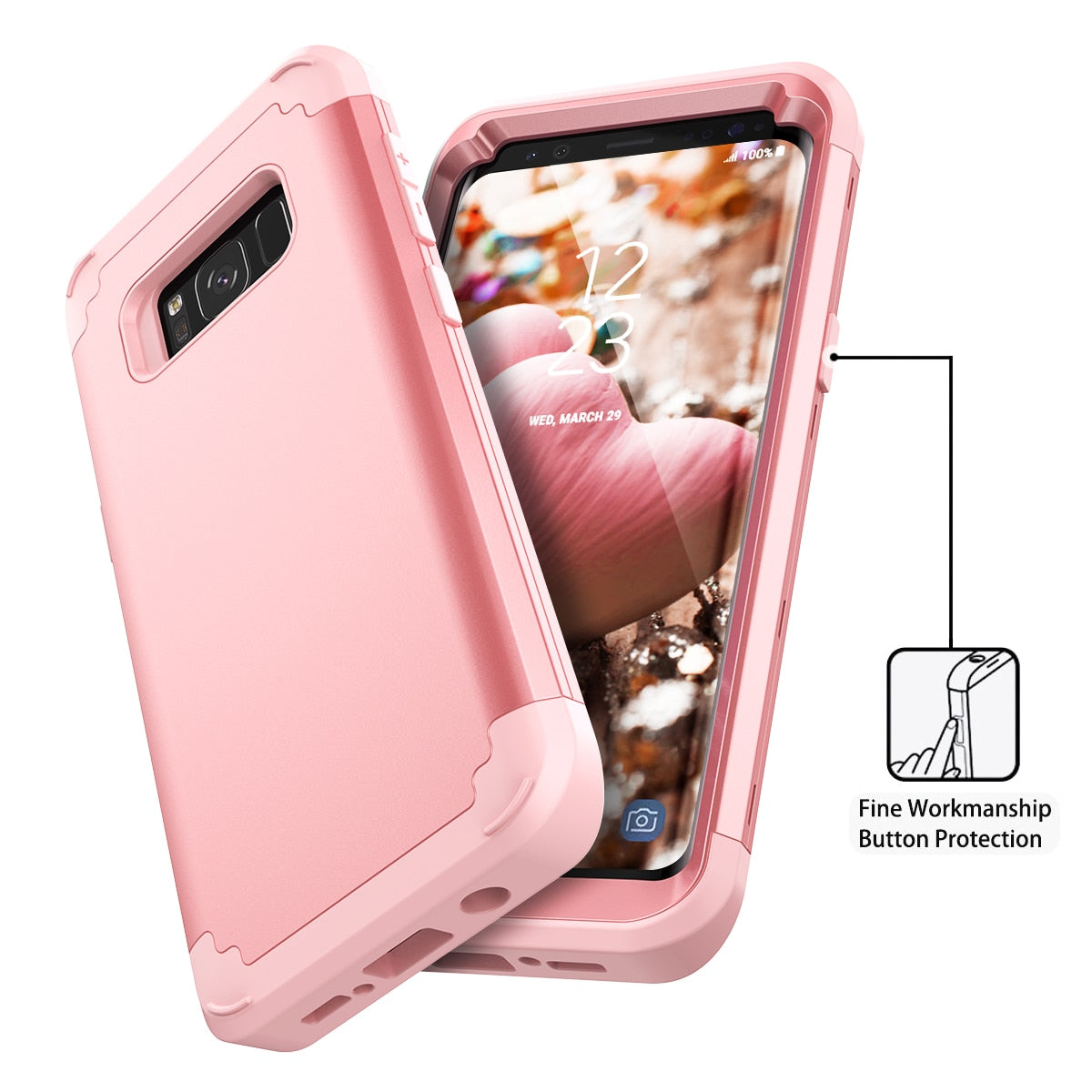 Phone Cases For Samsung Galaxy S8 Plus Note8 Case Durable PC + TPU 3 Layer Hybrid Anti-Knock Full Body Protective Case Shockproof