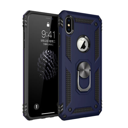 Shockproof Kickstand Phone Case For iPhone XR XS Max X 6 6S 7 8 Plus Finger Magnetic Ring Holder Anti-Fall Soft Edge Cover